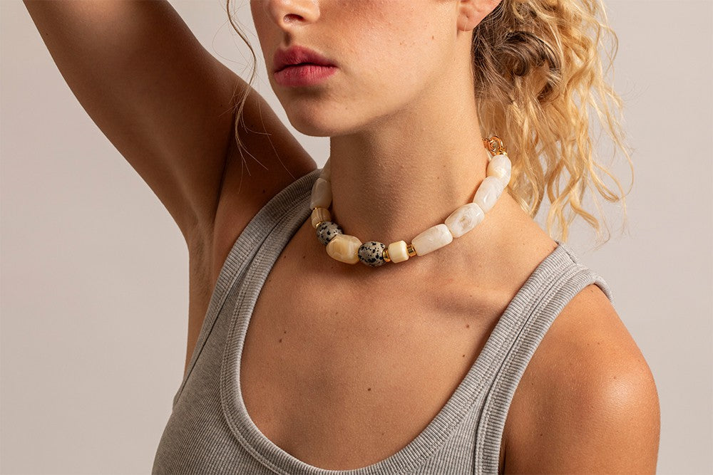 Jewelry Necklace Dolly White 40 cm