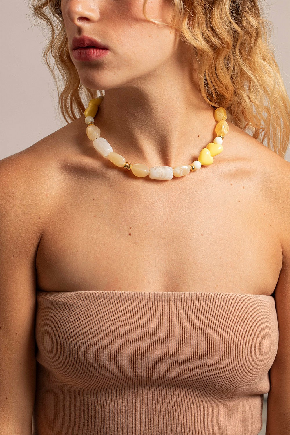 Jewelry Necklace Daya Yellow 40 cm