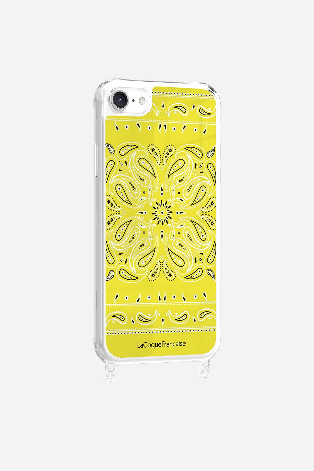 Coque Anneaux Imprimee Bandana Jaune Fluo