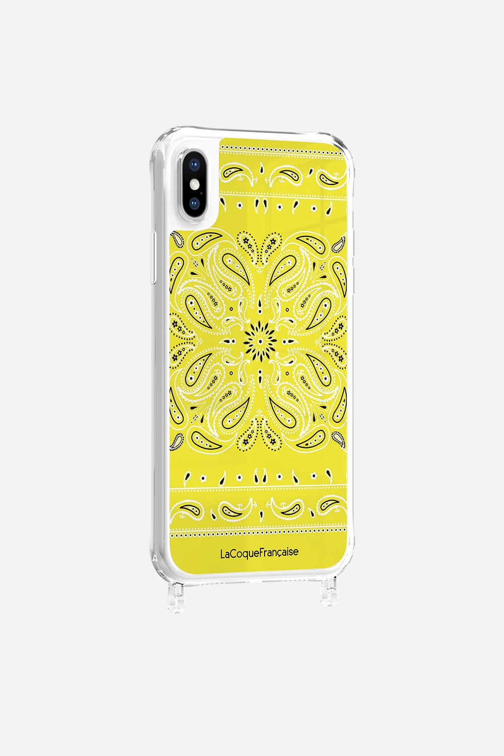 Coque Anneaux Imprimee Bandana Jaune Fluo