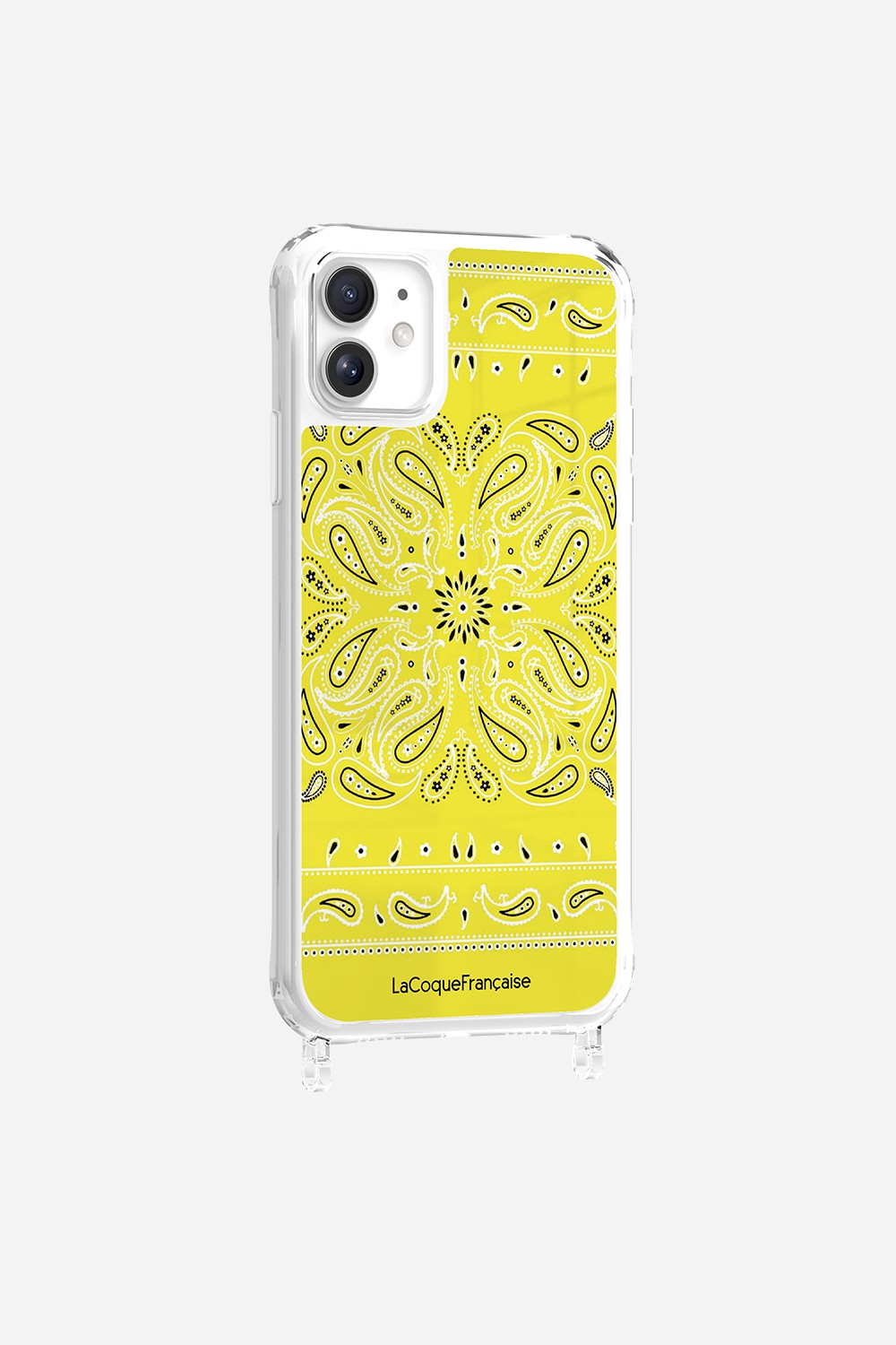 Coque Anneaux Imprimee Bandana Jaune Fluo - 23