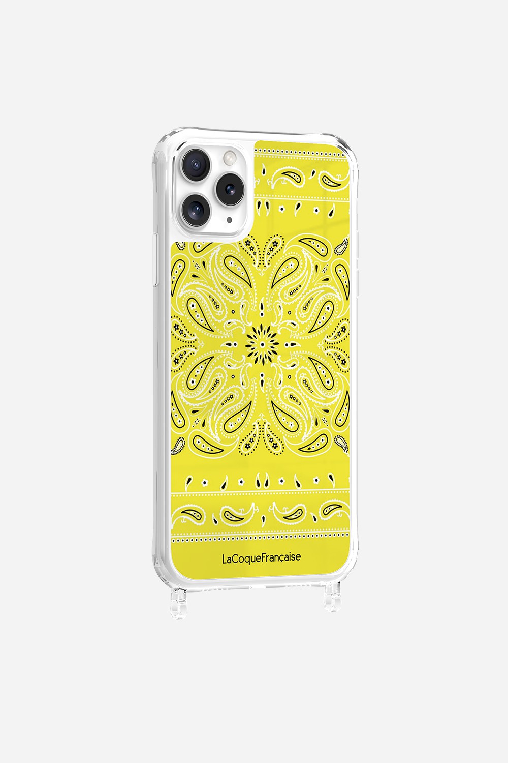 Coque Anneaux Imprimee Bandana Jaune Fluo - 21