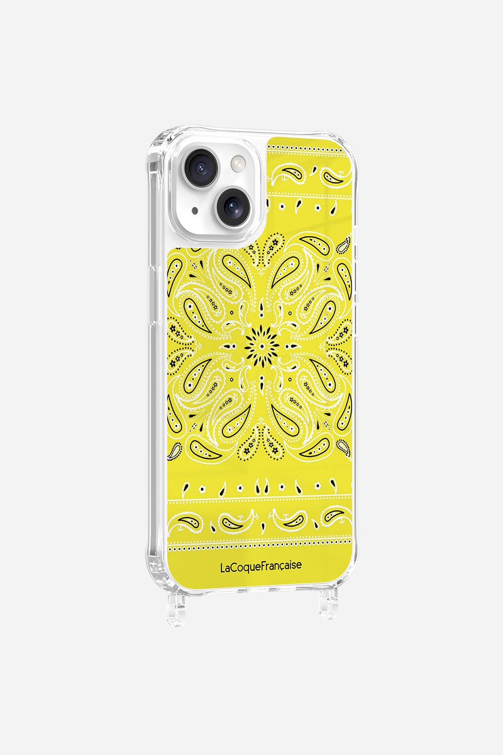 Printed Bandana Rings Case in Neon Yellow