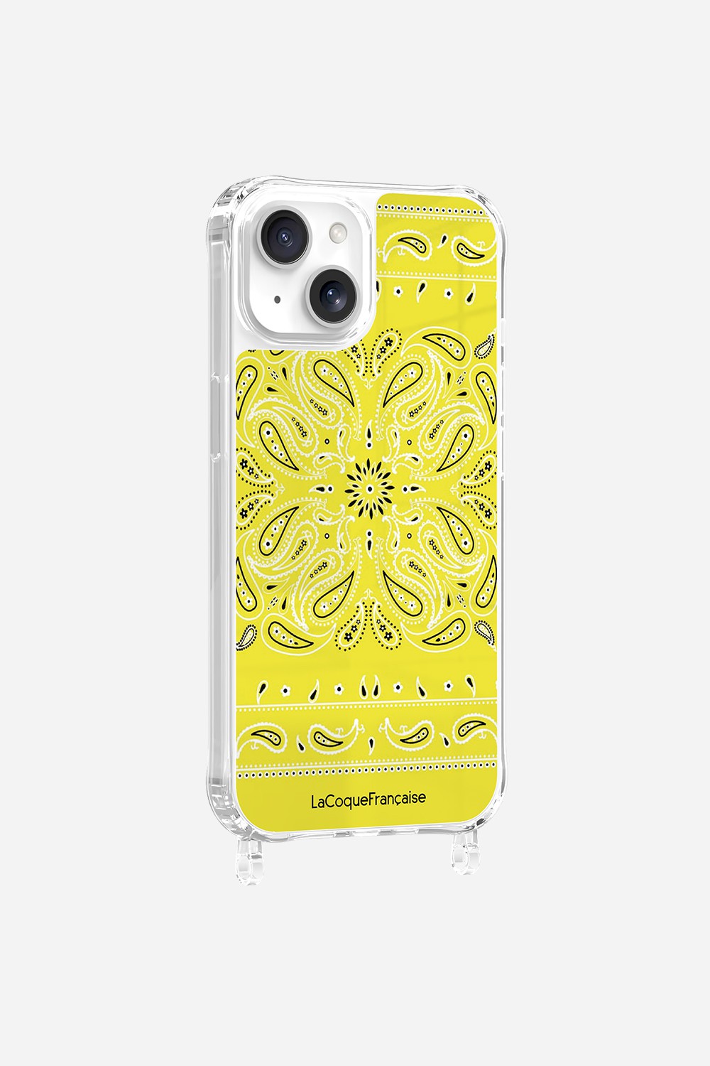 Printed Bandana Rings Case in Neon Yellow