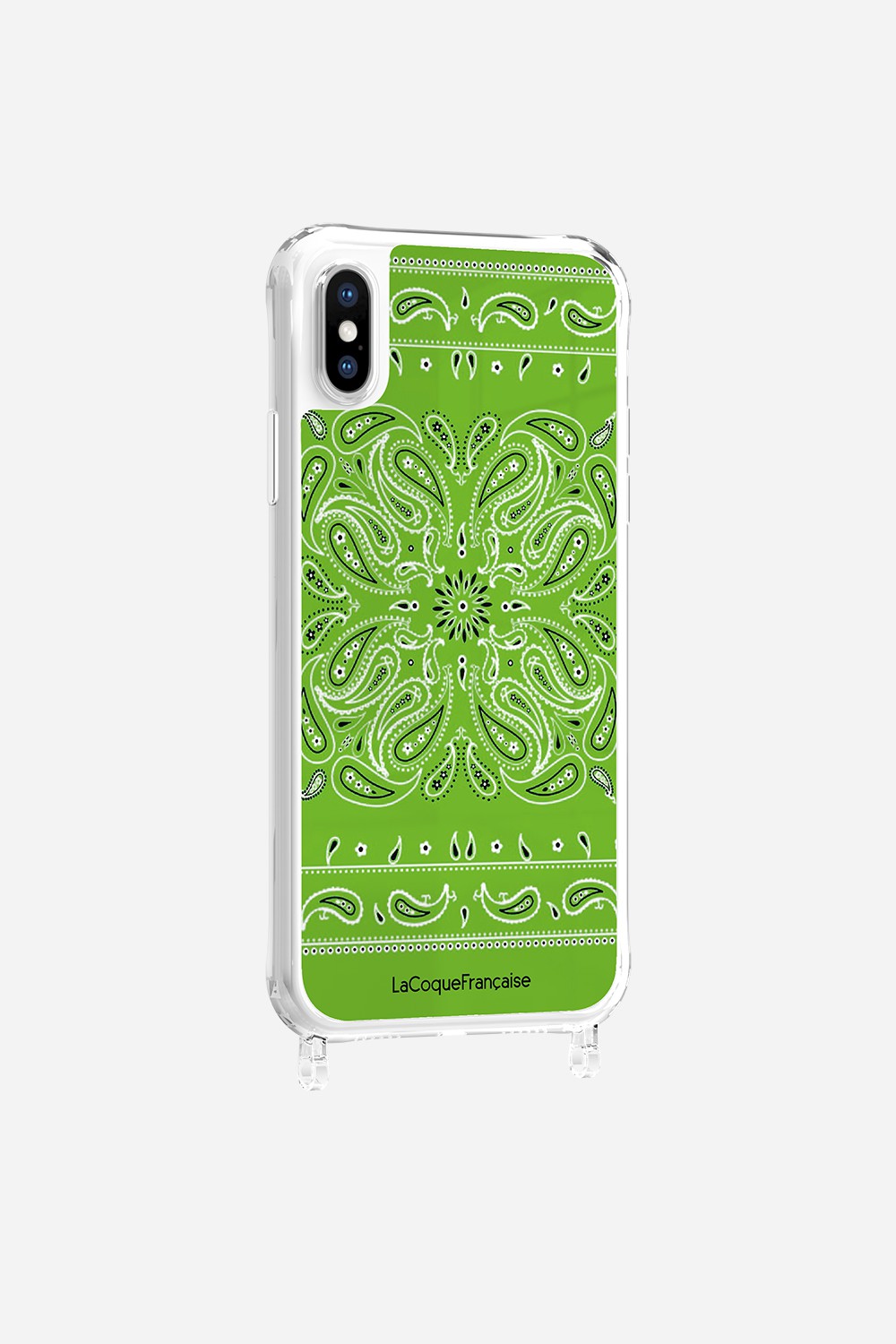 Coque Anneaux Imprimee Bandana Vert Fluo - 24