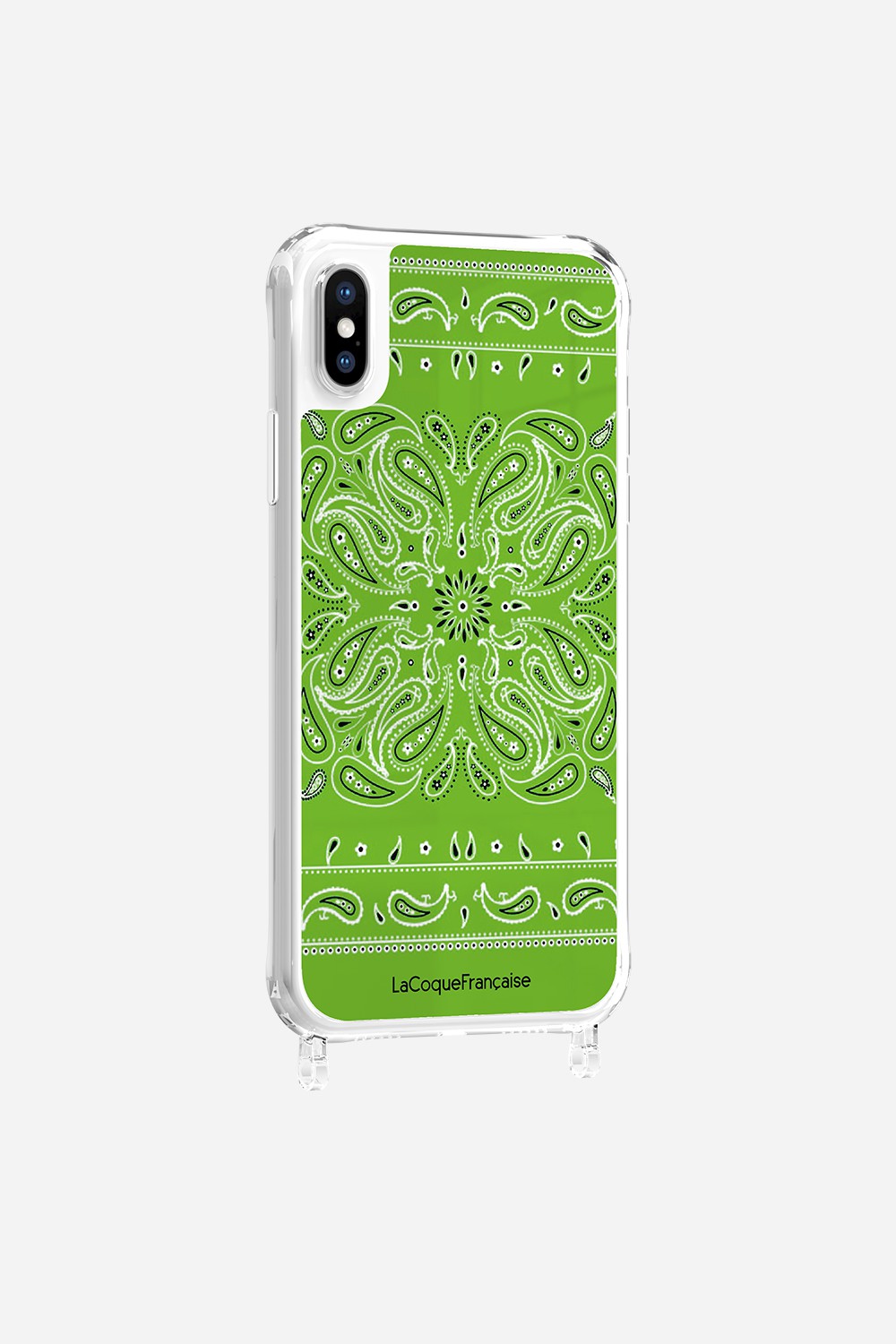 Coque Anneaux Imprimee Bandana Vert Fluo