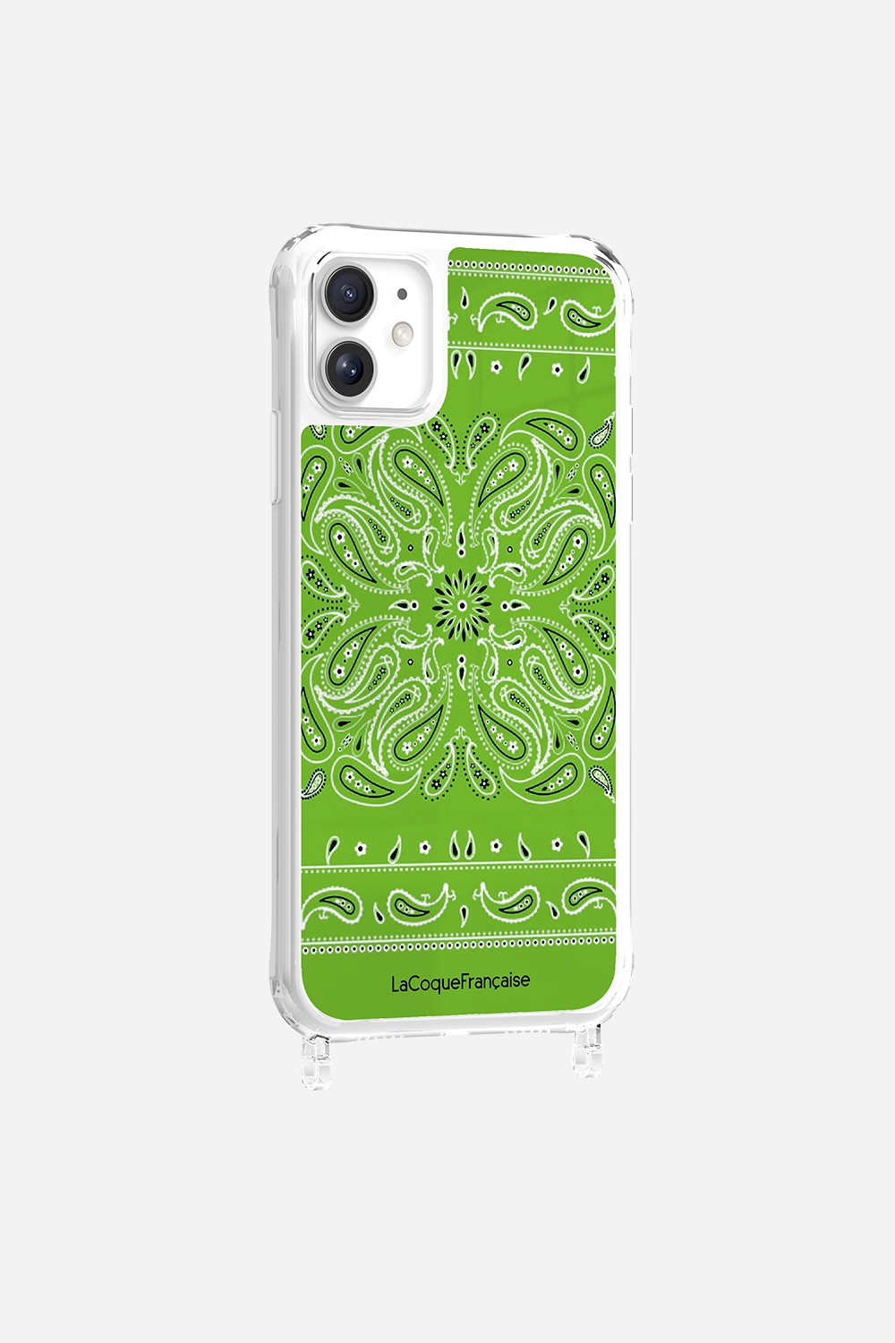 Coque Anneaux Imprimee Bandana Vert Fluo - 23