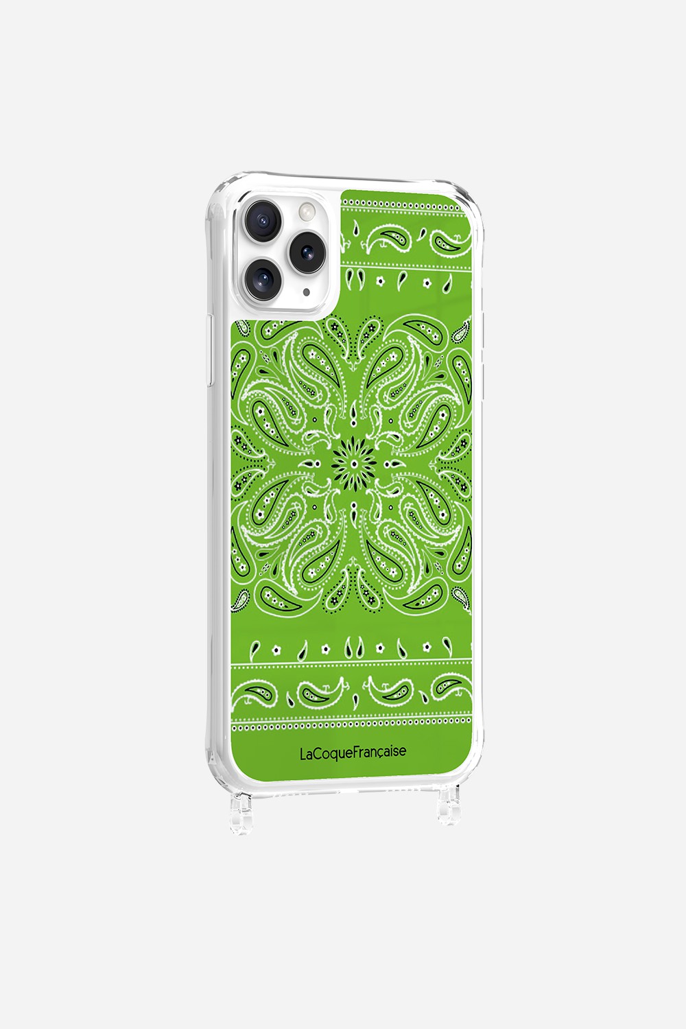 Coque Anneaux Imprimee Bandana Vert Fluo - 22