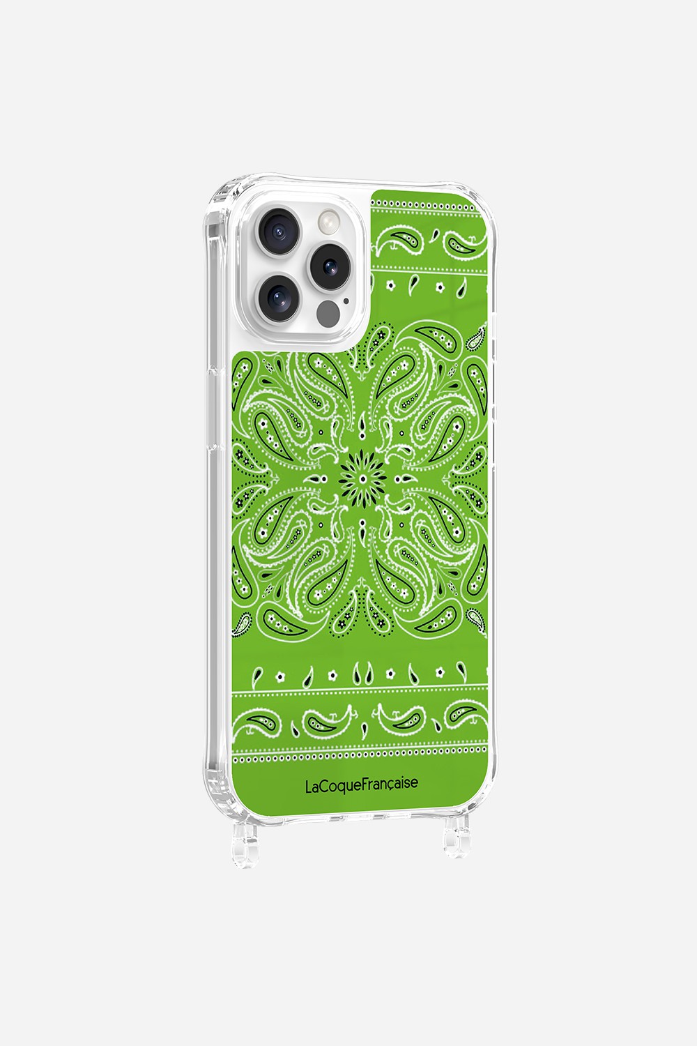 Coque Anneaux Imprimee Bandana Vert Fluo