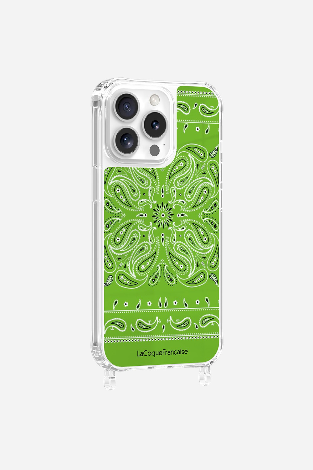 Coque Anneaux Imprimee Bandana Vert Fluo - 14