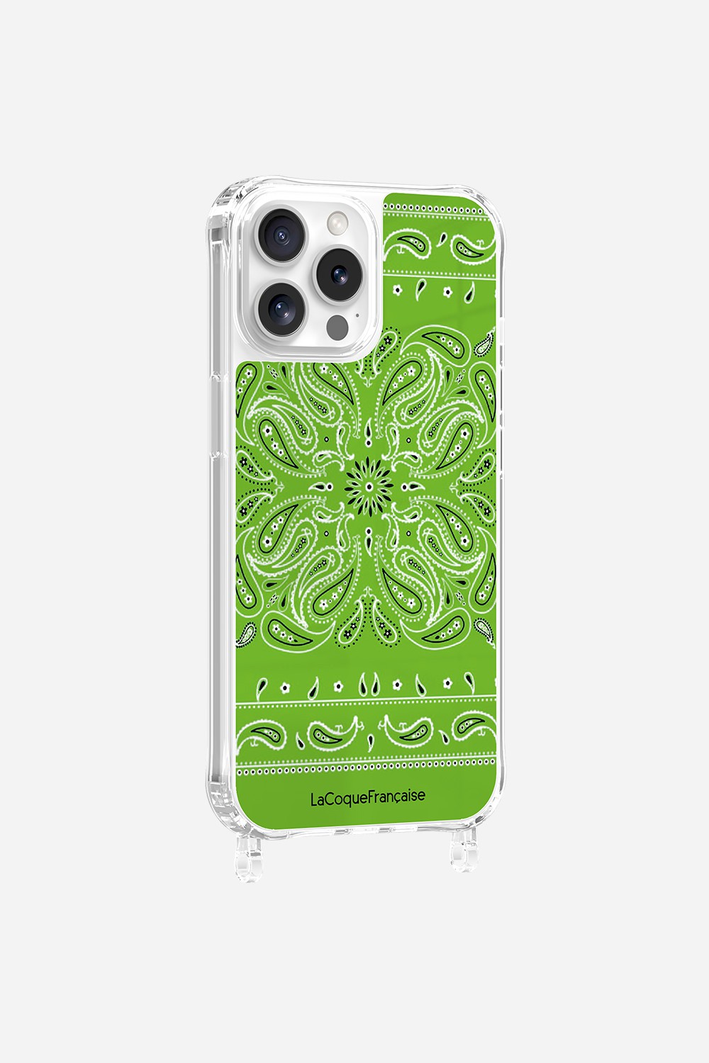 Coque Anneaux Imprimee Bandana Vert Fluo