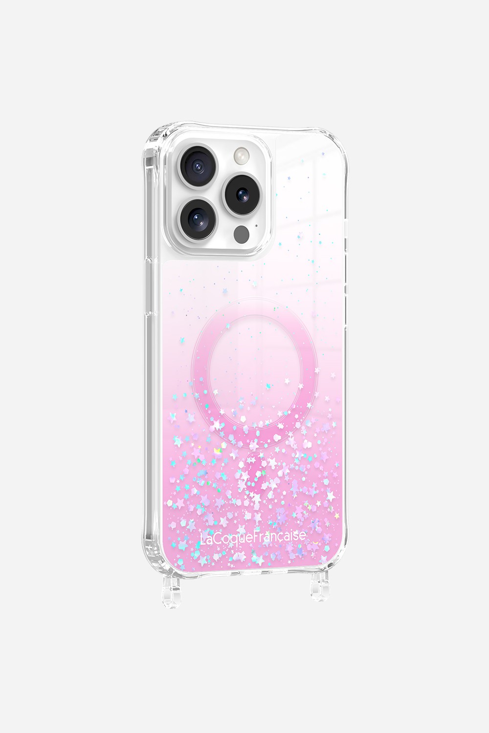 Coque Anneaux Paillettes Magsafe Rose - 19