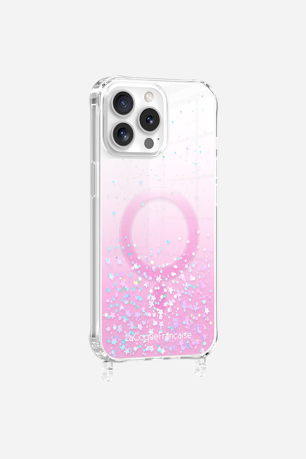 Coque Anneaux Paillettes Magsafe Rose - 16
