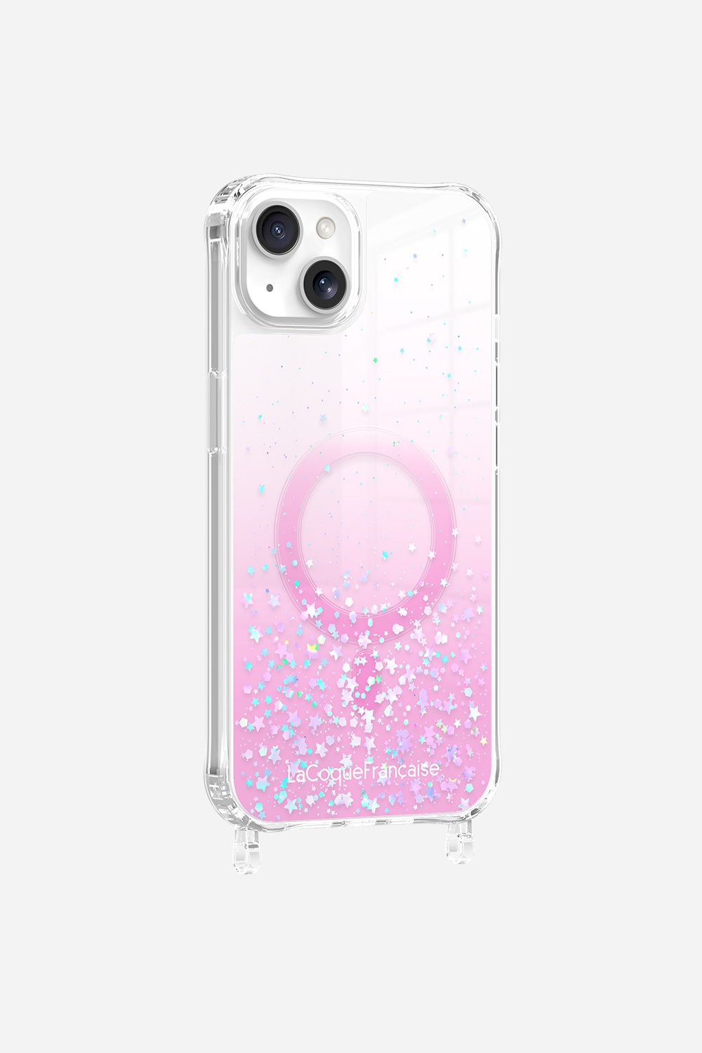 Coque Anneaux Paillettes Magsafe Rose - 18