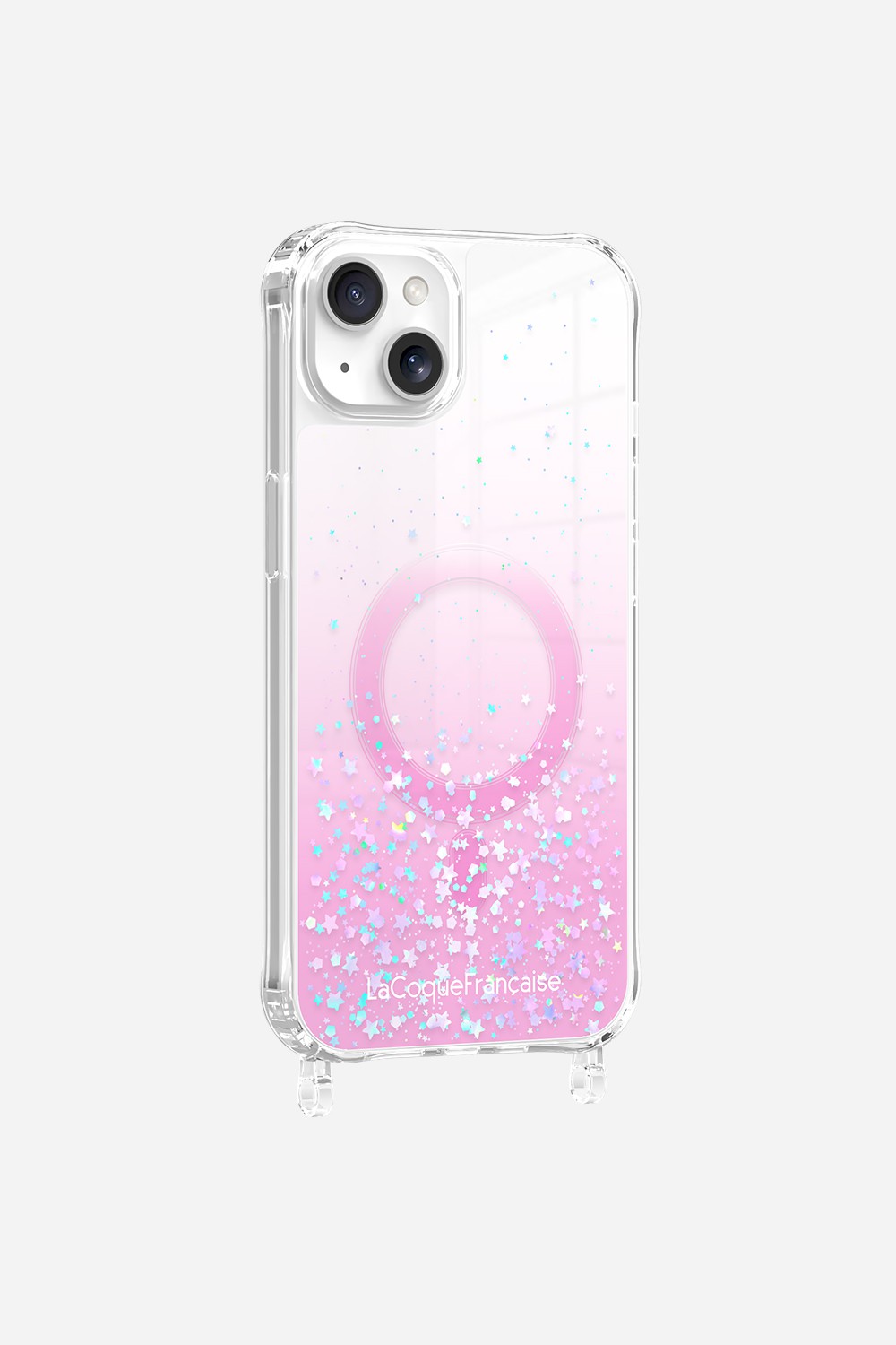 Coque Anneaux Paillettes Magsafe Rose - 14