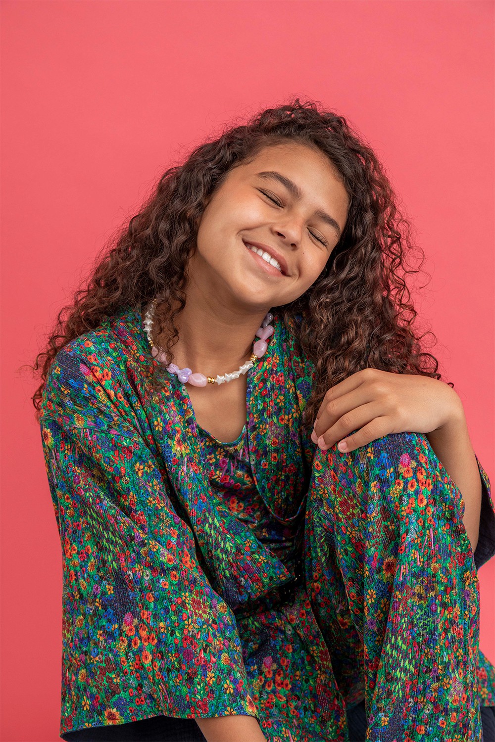 Chaine Courte Ana Violet 40 cm