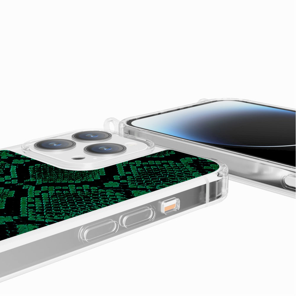 Coque Anneaux Imprimee Python Vert