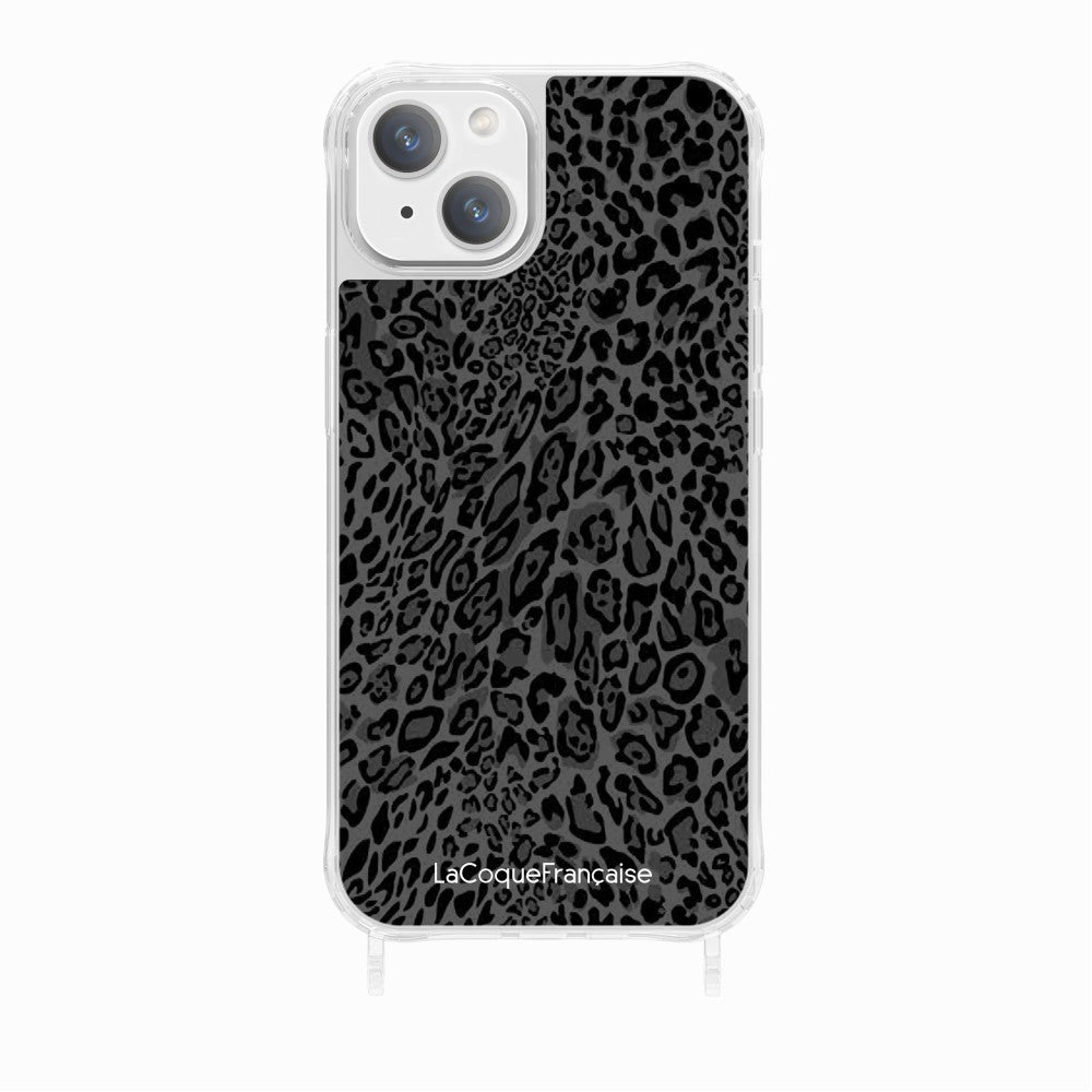 Coque Anneaux Imprimee Leopard Gris - 17