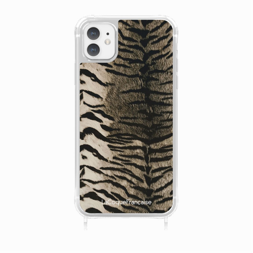 Coque Anneaux Imprimee Zebre Gris - 27