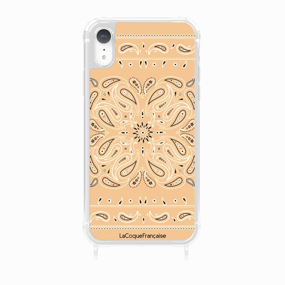 Beige Bandana Printed Rings Case