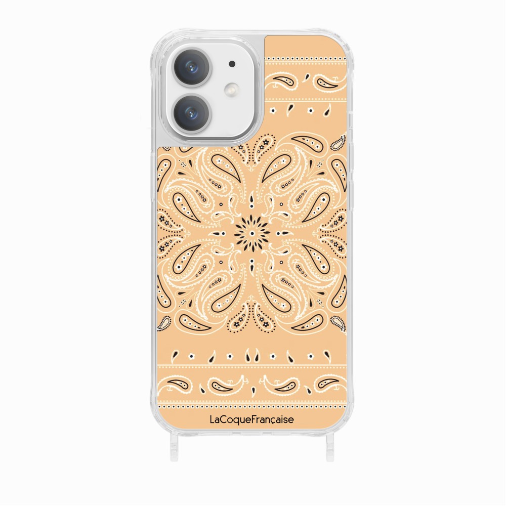 Beige Bandana Printed Rings Case