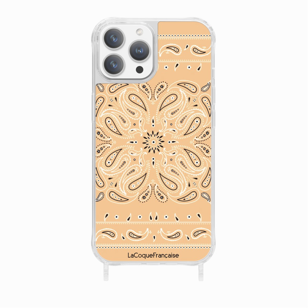 Beige Bandana Printed Rings Case