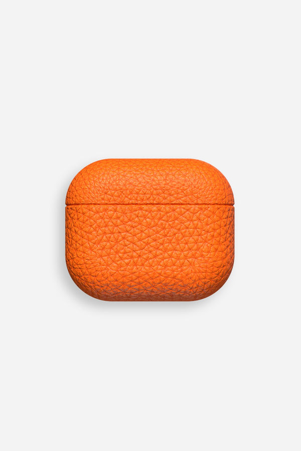 Coque Airpods 3 Cuir Orange