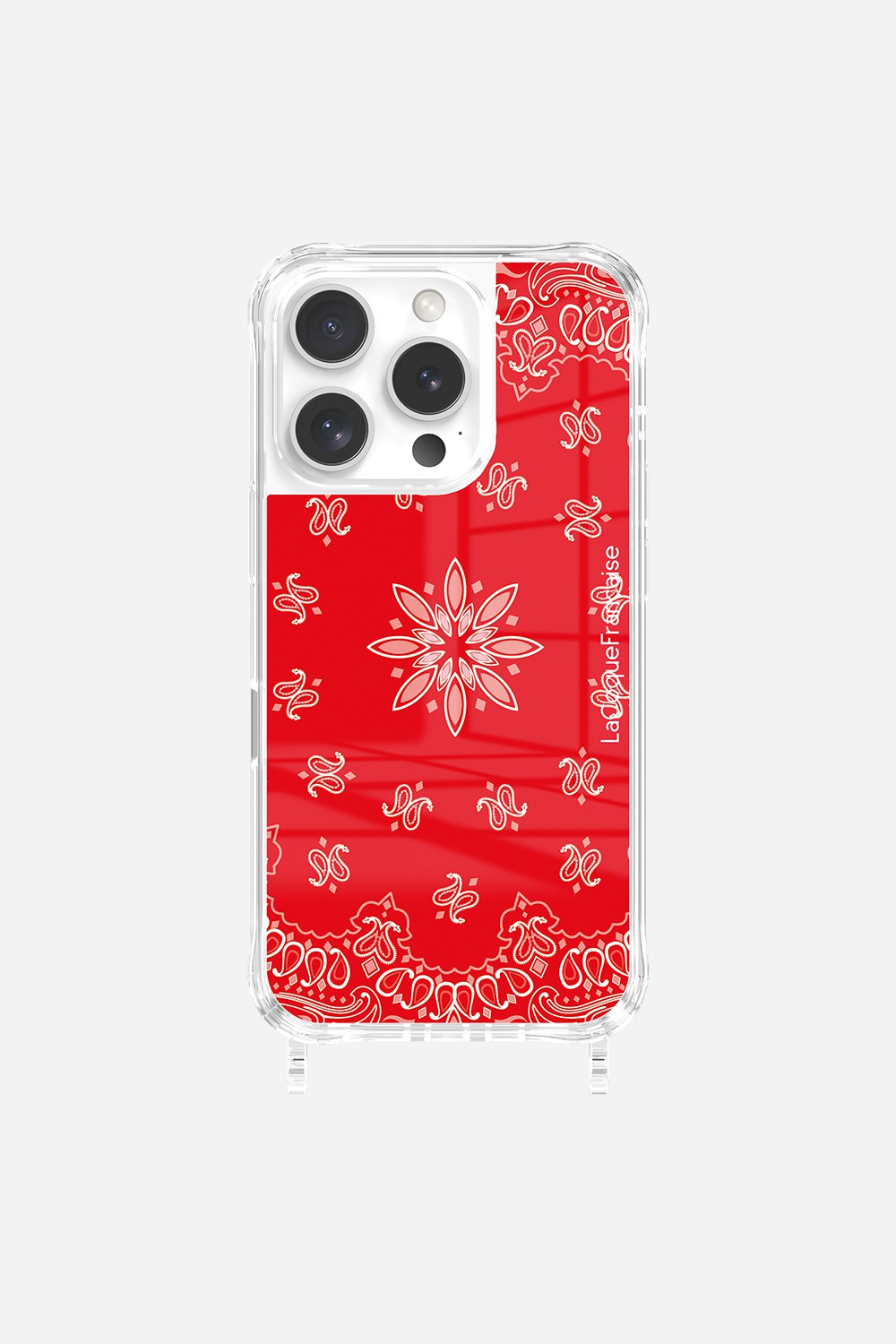 Red Bandana Printed Rings Case