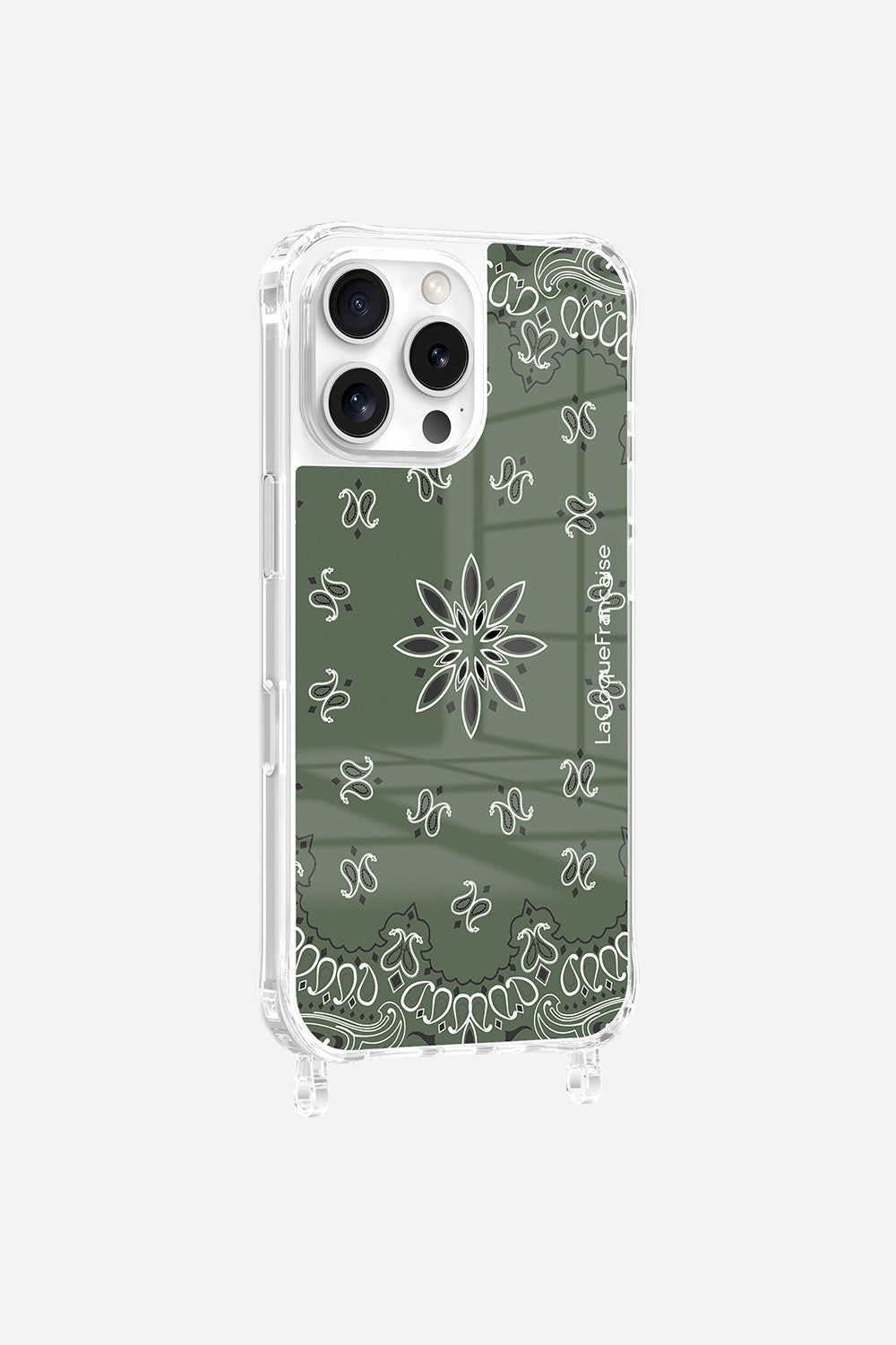 Coque Anneaux Imprimee Bandana Kaki