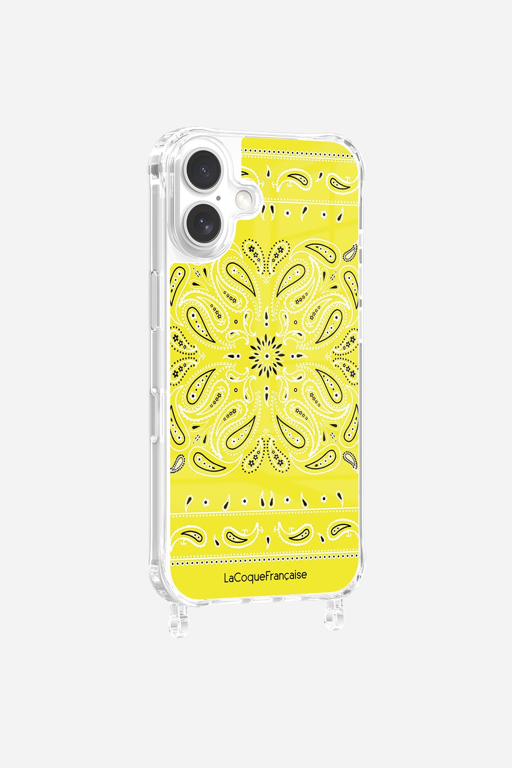 Printed Bandana Rings Case in Neon Yellow
