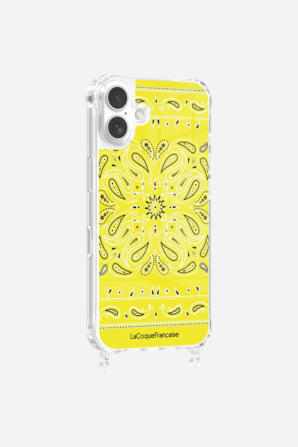 Coque Anneaux Imprimee Bandana Jaune Fluo - 5