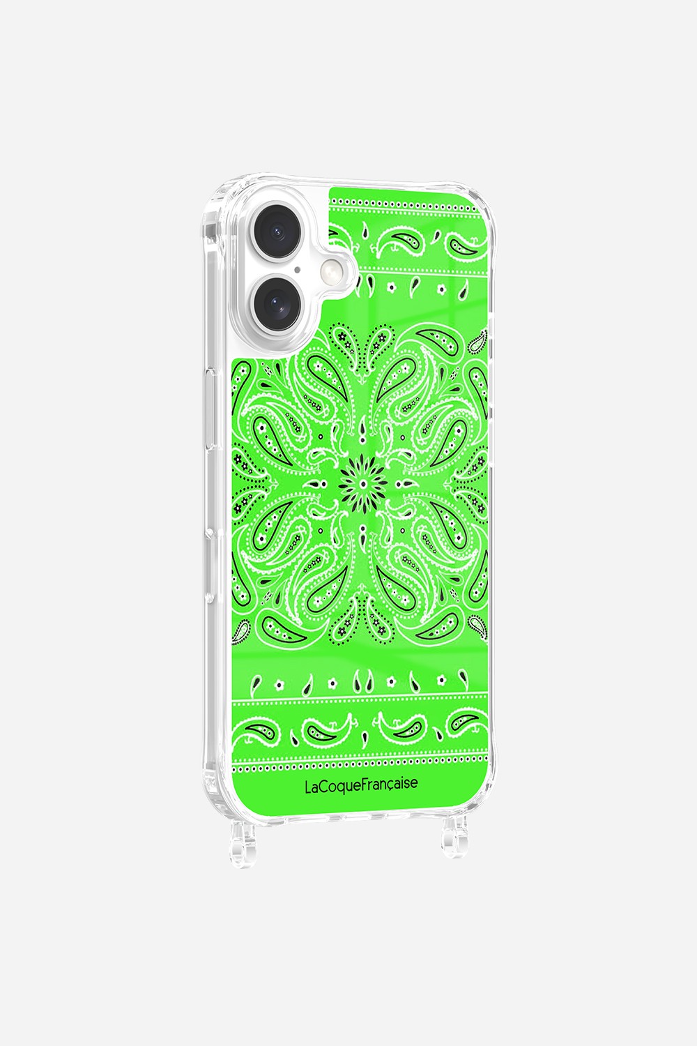 Coque Anneaux Imprimee Bandana Vert Fluo