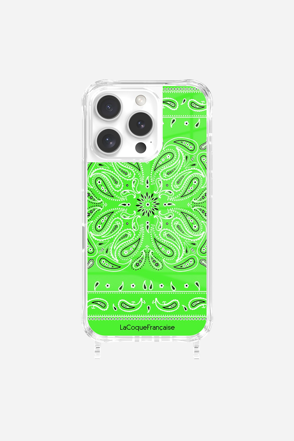 Coque Anneaux Imprimee Bandana Vert Fluo
