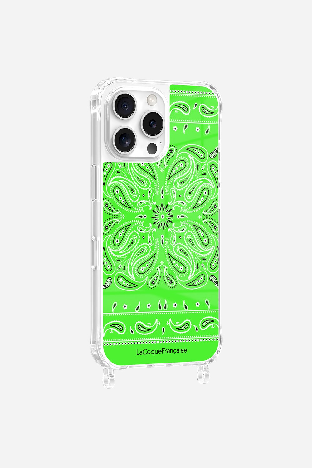 Coque Anneaux Imprimee Bandana Vert Fluo