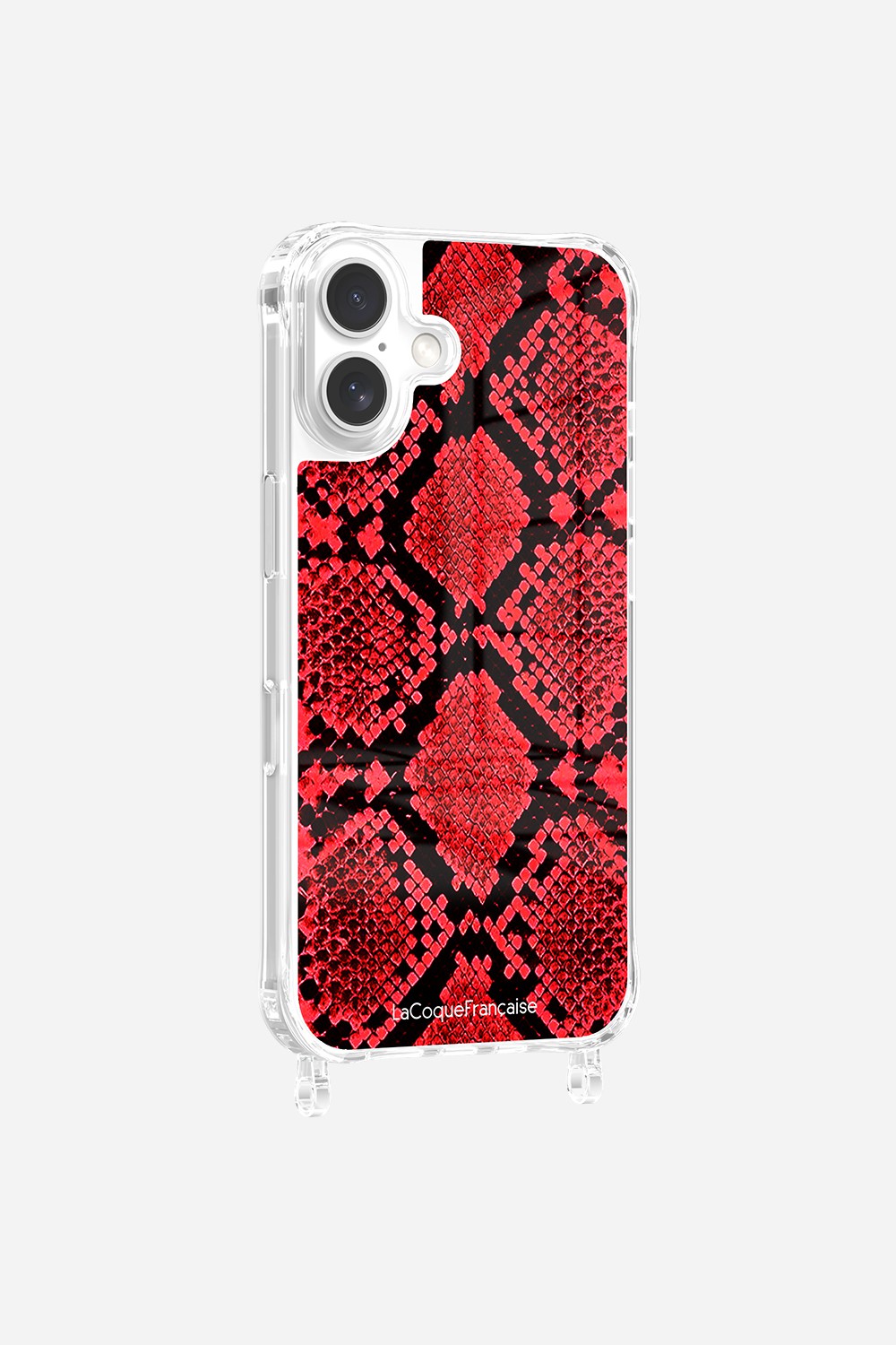 Red Python Printed Rings Case