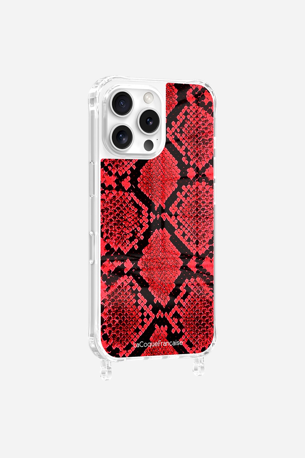Coque Anneaux Imprimee Python Rouge