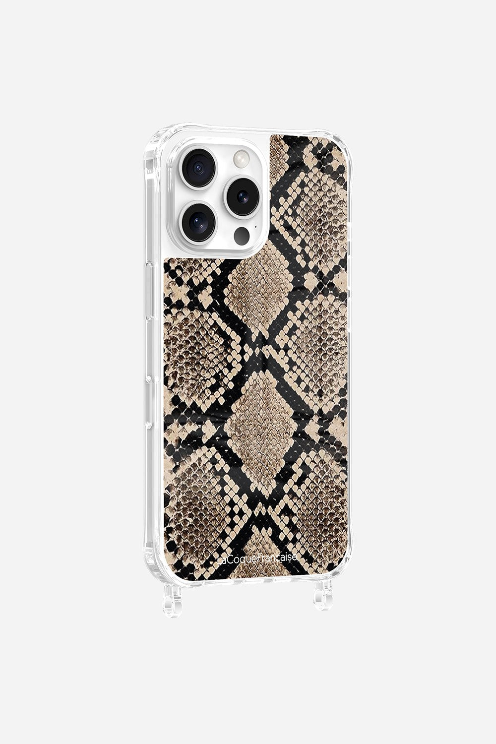Beige Python Printed Rings Case