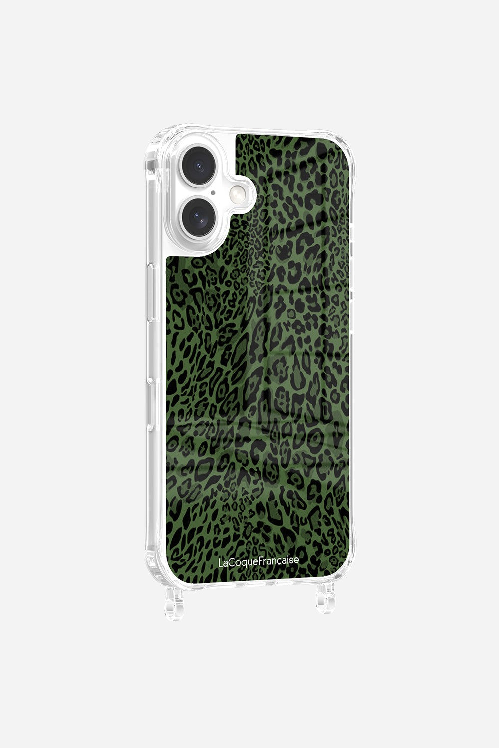 Coque Anneaux Imprimee Leopard Vert