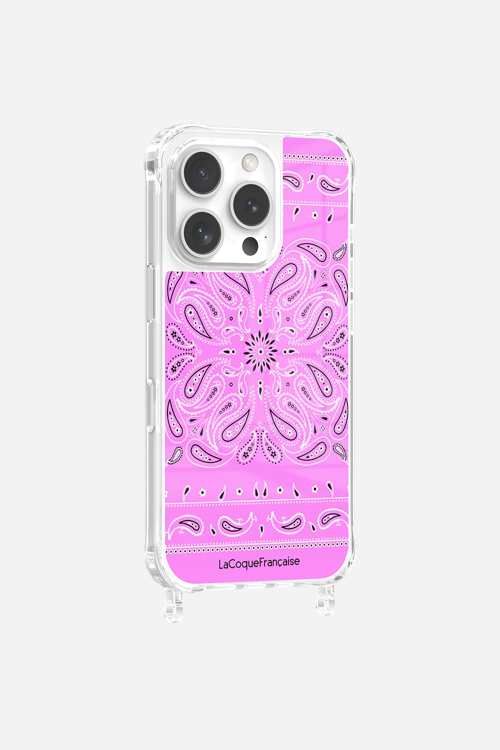 Coque Anneaux Imprimee Bandana Rose