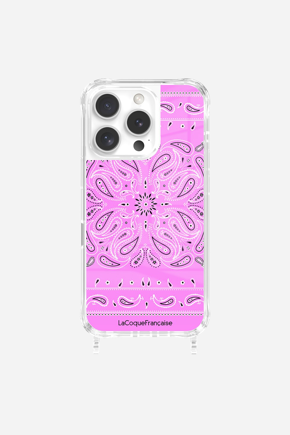 Coque Anneaux Imprimee Bandana Rose