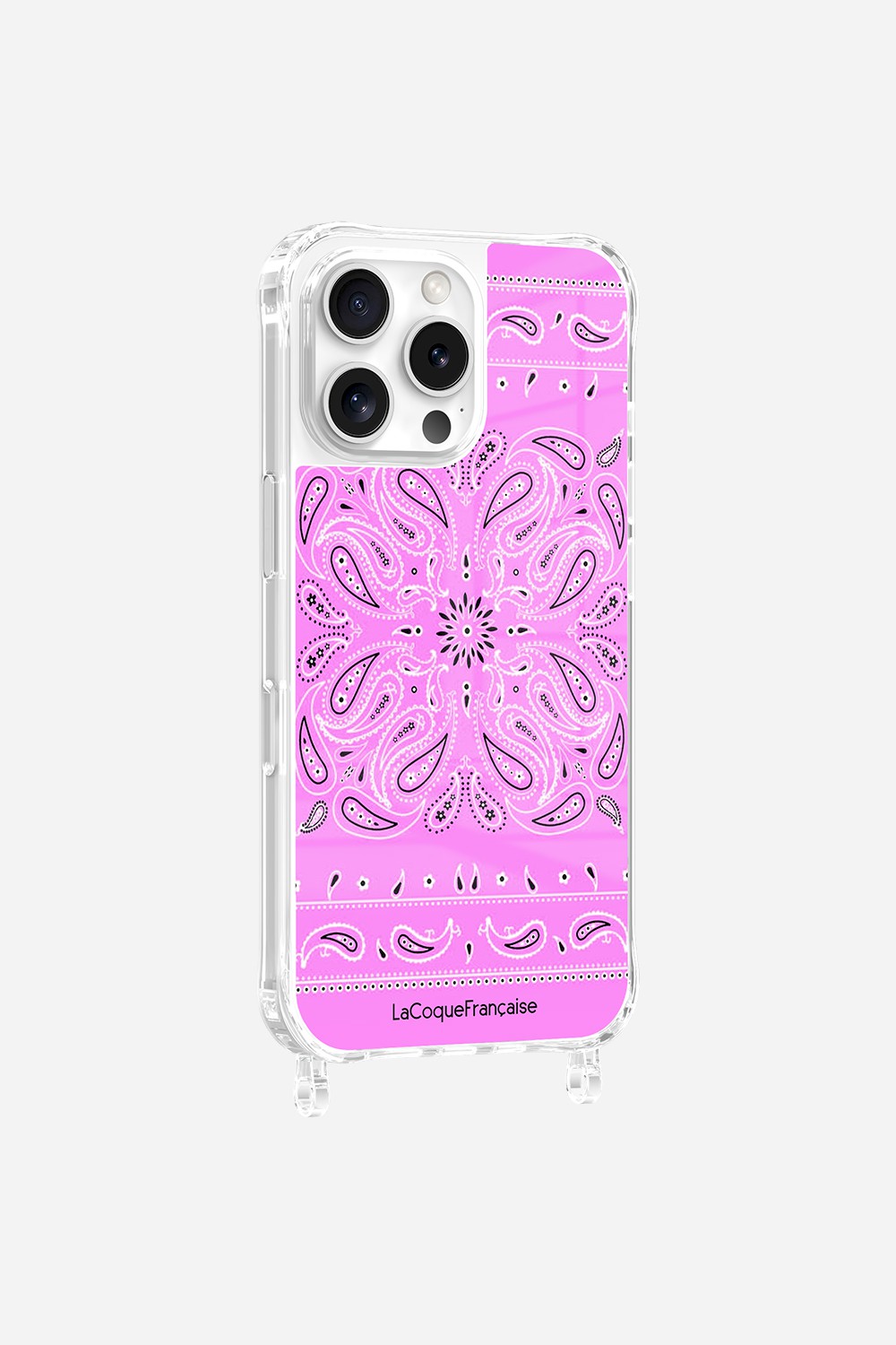 Coque Anneaux Imprimee Bandana Rose