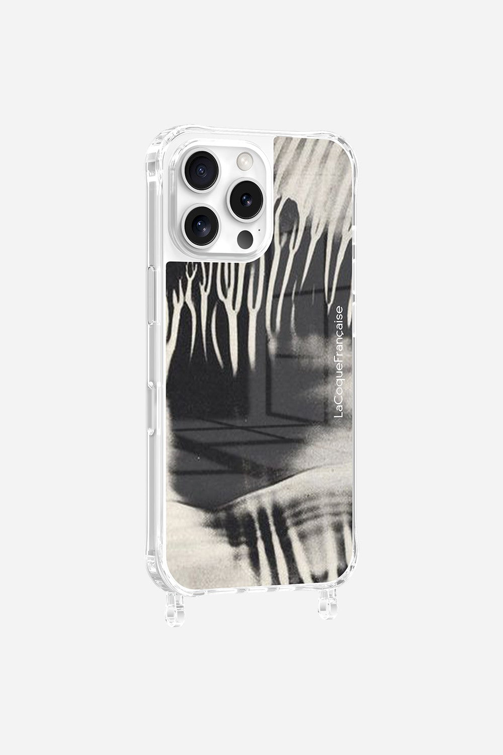 Black Abstract Printed Rings Case