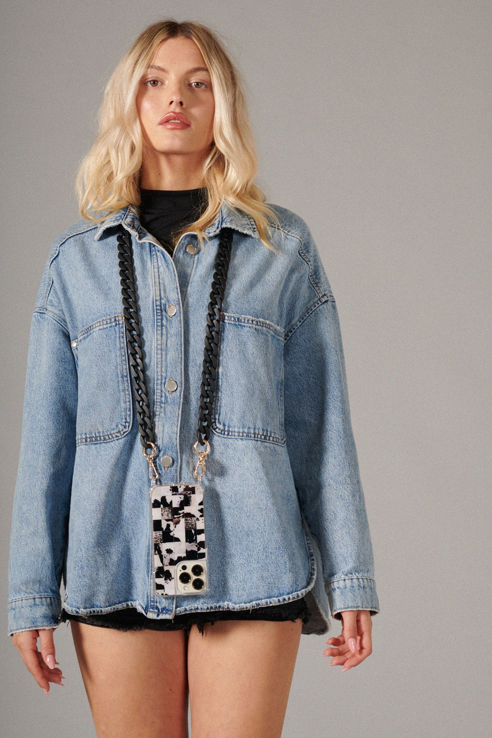 Long Sarah Chain Black 120 cm