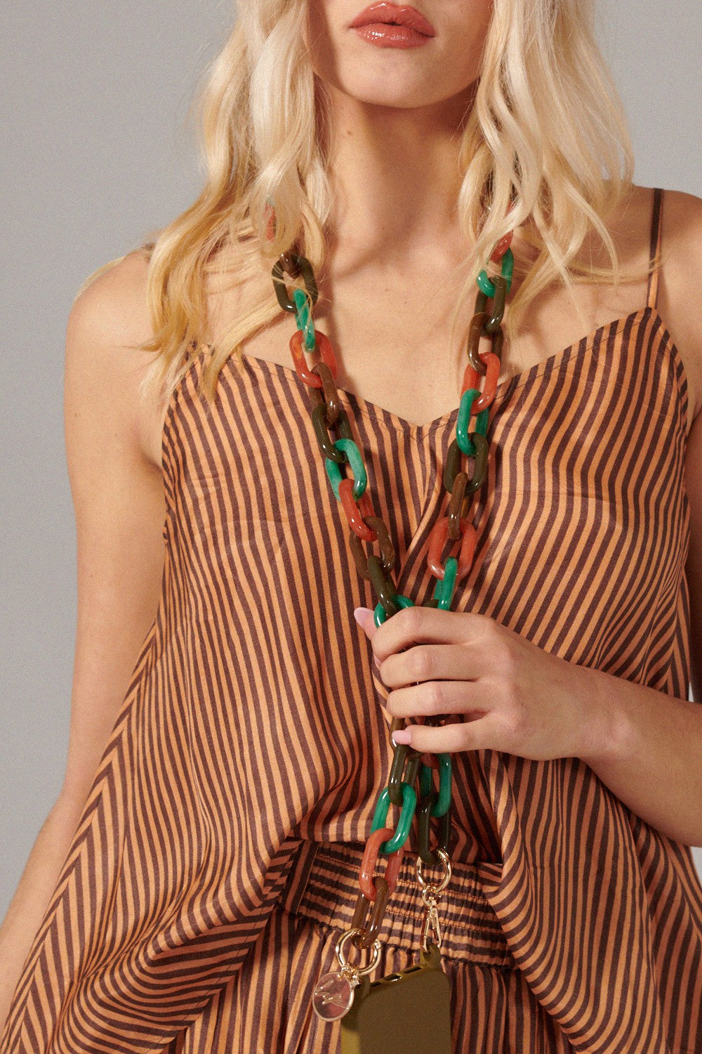 Long Chain Ninon Orange 120 cm