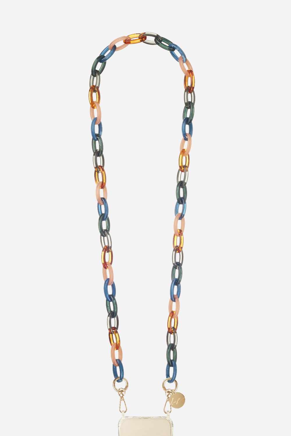 Chaine Longue Rita Orange 120 cm