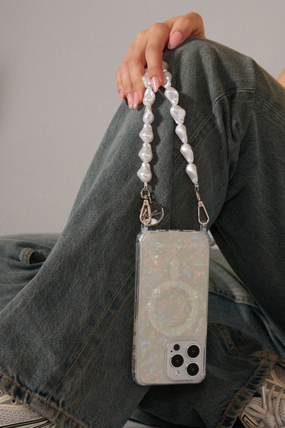 Chaine Longue Adele Blanc 120 cm