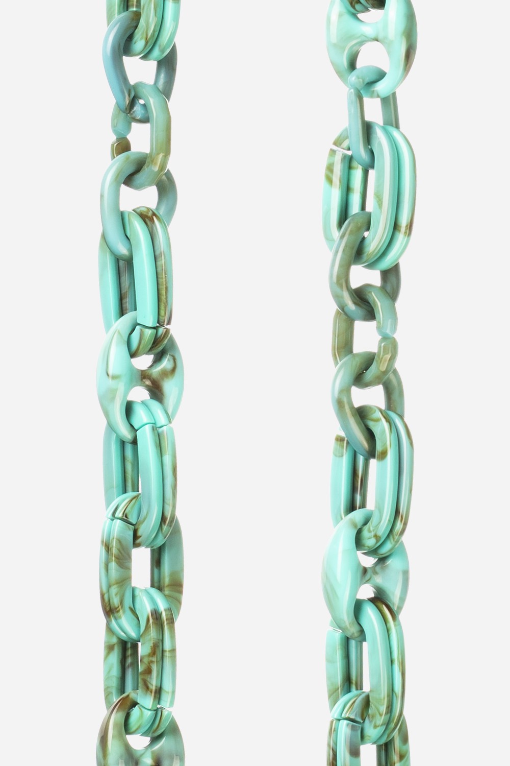 Chaine Longue Ambre Bleu 120 cm