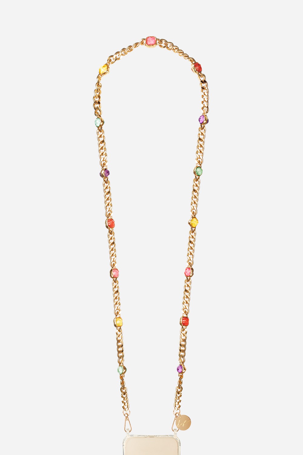 Chaine Longue Ruby Dore 120 cm