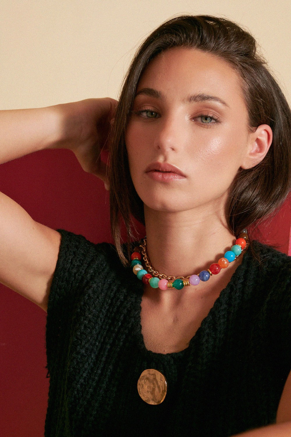 Chaine Courte Harper Multicolore 40 cm