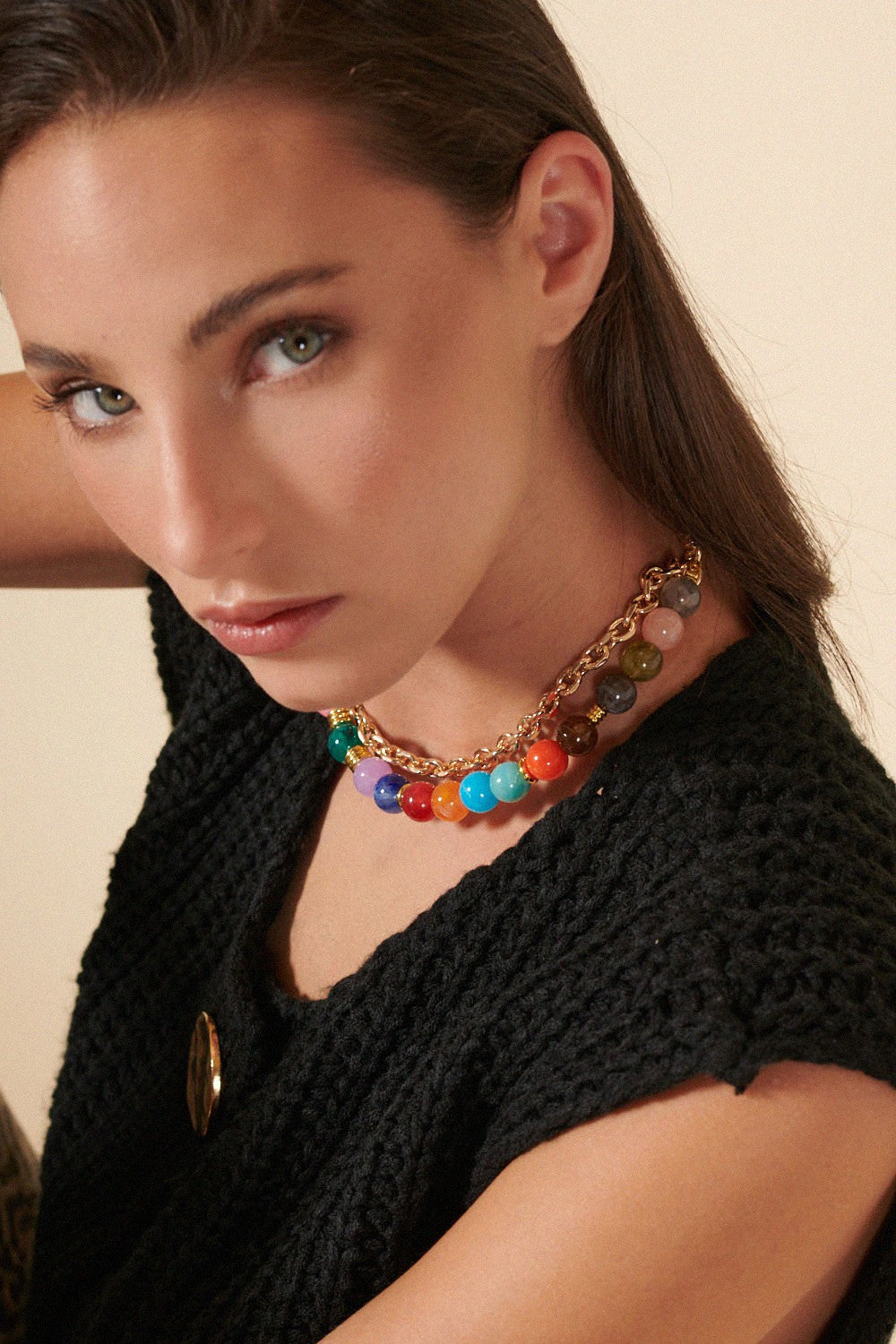 Chaine Courte Harper Multicolore 40 cm